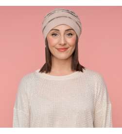 Bonnet Alison beige et brillant