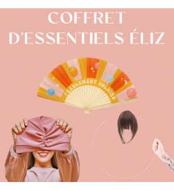 COFFRET D'ESSENTIELS FRANGE ELIZ + BONNET TOUTAN ROSE + EVENTAIL