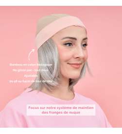 COFFRET D'ESSENTIELS COURONNE DE CHEVEUX POIVRE ET SEL + BONNET TOUTAN ROSE + SHAMPOING