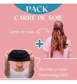 Pack Carré de soie rouille à motif paisley