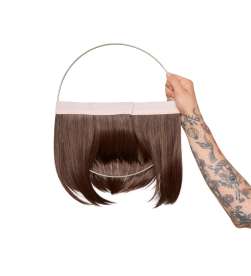 Couronne de cheveux complète mi-longue Lou - châtain moyen