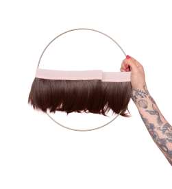 Couronne de cheveux complète Adeline - Châtain moyen