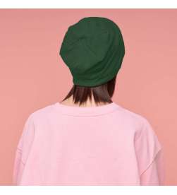 Bonnet de nuit simple vert forêt