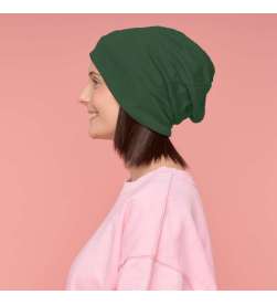 Bonnet de nuit simple vert forêt