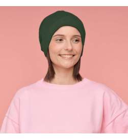 Bonnet de nuit simple vert forêt
