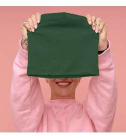 Bonnet de nuit simple vert forêt