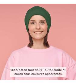 Bonnet de nuit simple vert forêt