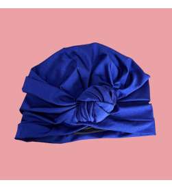 Bonnet enfant Baby Doll bleu satiné