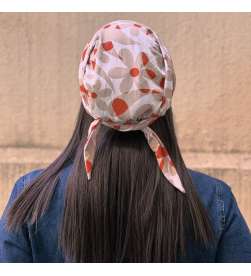Bonnet bambou bandana Sixties fleuri