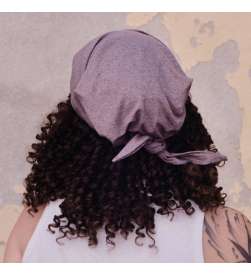 Bonnet bambou bandana marron chiné
