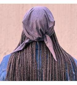 Bonnet bambou bandana marron chiné