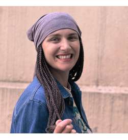 Bonnet bambou bandana marron chiné