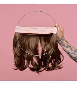 Couronne de cheveux mi-longue wavy Juliane - châtain clair
