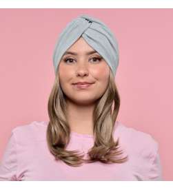 Couronne de cheveux mi-longue wavy Alma - châtain méché blond