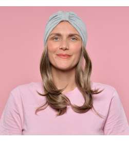 Couronne de cheveux mi-longue wavy Alma - châtain méché blond