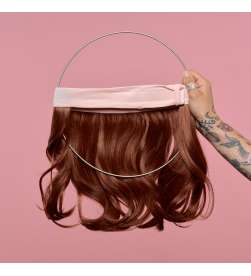 Couronne de cheveux mi-longue wavy Mylène - roux