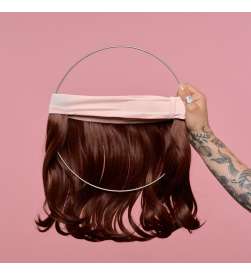 Couronne de cheveux mi-longue wavy Eva - Auburn