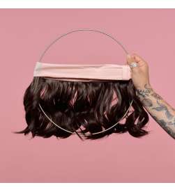Couronne de cheveux carrée wavy Marion chatain moyen