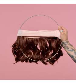 Couronne de cheveux carré wavy Audrey auburn