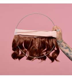 Couronne de cheveux carrée wavy Dana roux