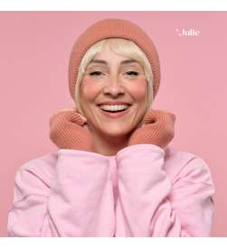 Ensemble Bonnet et Mitaines Terracotta Mixte