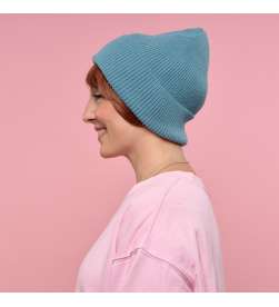 Ensemble Bonnet et Mitaines Bleu Canard Mixte