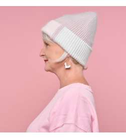 Bonnet Côtelé Nuances Rose Pastel Mixte