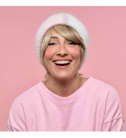 Bonnet Côtelé Nuances Rose Pastel Mixte