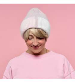 Bonnet Côtelé Nuances Rose Pastel Mixte