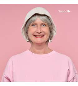 Chapeau cloche tout doux écru