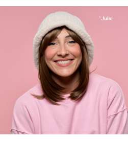 Chapeau cloche tout doux écru