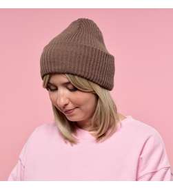 Bonnet Côtelé Marron Mixte