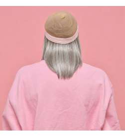 Couronne de cheveux complète mi-longue Andie - Poivre et sel