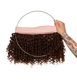 Couronne de cheveux Curly châtain lumineux - Oprah