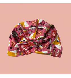 Bonnet enfant petit noeud rose Renard