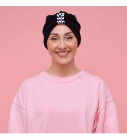 Bonnet Assalit velours côtelé noir avec bague groovy3760300109113