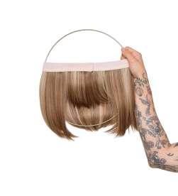 Couronne de cheveux complète mi-longue Jenyfer - châtain méché blond