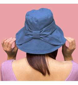 "Madame" Petrol Blue Hat with Bow