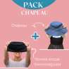 "Madame" Blue Petrol Hat & Thermoregulating UV Undercap Set