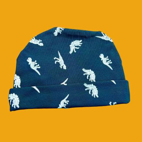 Bonnet enfant gris Dinosaure