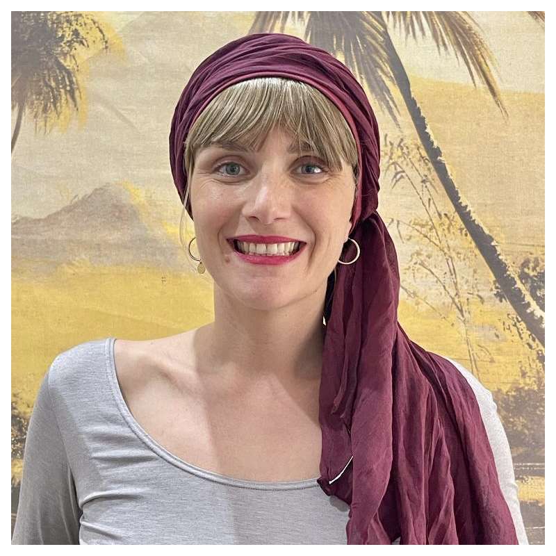 Turban cap New delhi Plum