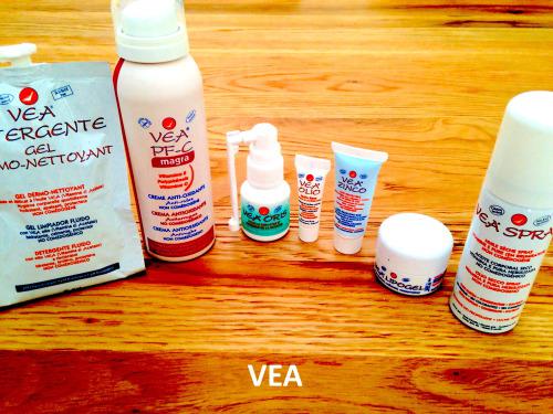 Photo de différents produits de la marque VEA. 